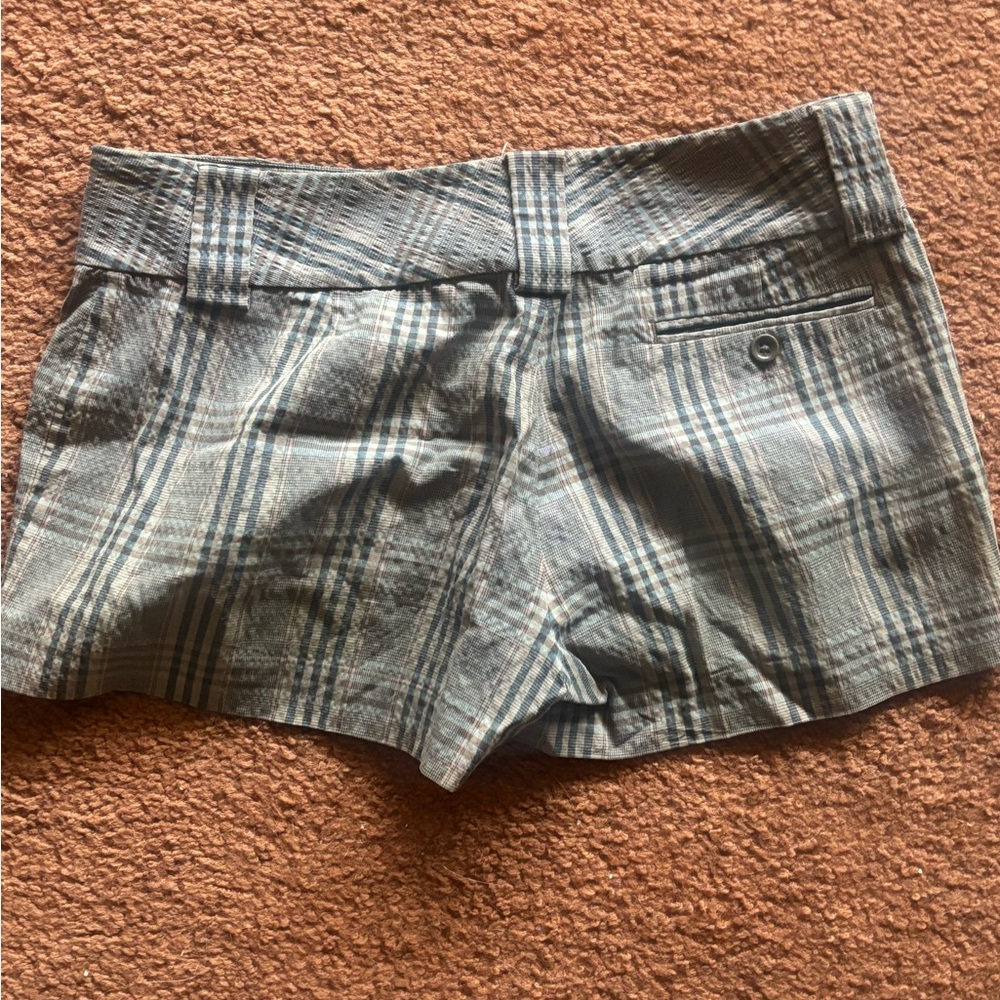 Express Gray Bermuda Shorts Lightweight Plaid